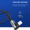 13_1732768115.jpg Ugreen USB A To Right Angle Lightning Cable 1M