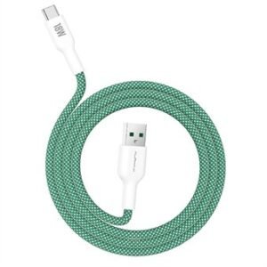 311446_1.jpg ALPHA·X ALUSB 2C Data Cable USB A to Type C 1.2m Braided Cable Heat Protection (Green)