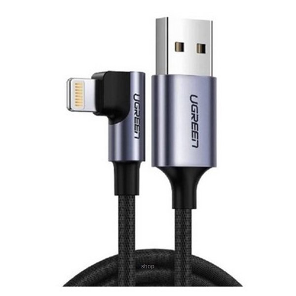 314935_1-1.jpg Ugreen USB A To Right Angle Lightning Cable 1M