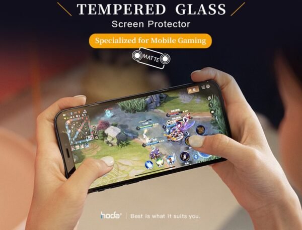 HODA Gaming Anti Glare Full Coverage Tempered Glass Screen Protector for iPhone Series (Matte)